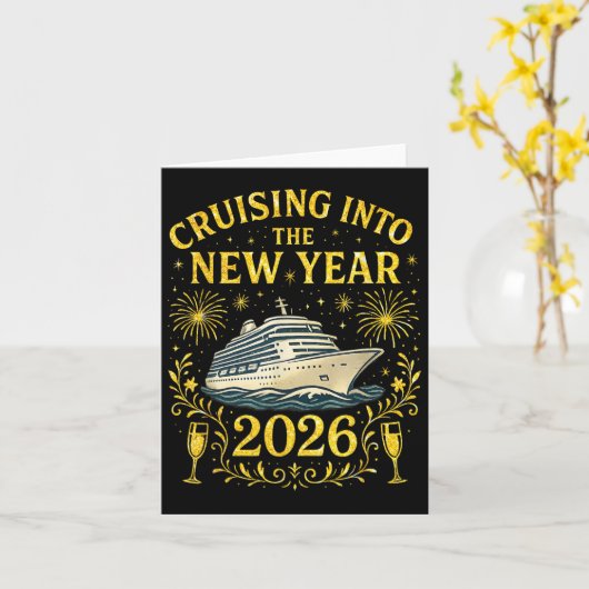 Ein gutes neues Jahr 2026 Karte (Gelbe Blume)