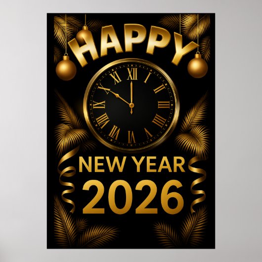 "Ein gutes neues Jahr 2026" Poster (Vorne)