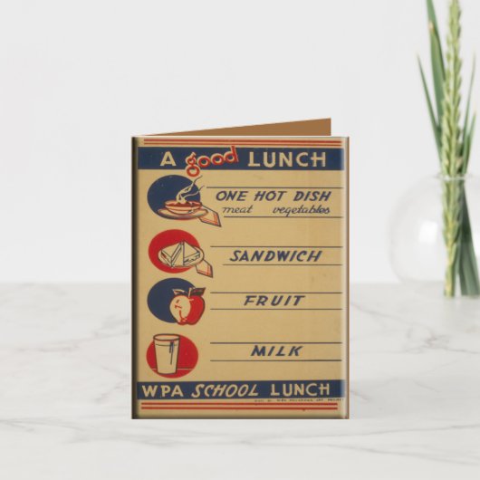 Ein gutes Schulessen Karte (Vorderseite)