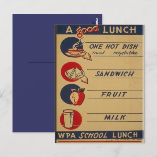 Ein gutes Schulessen Postkarte (Vorne/Hinten)