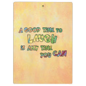 EIN GUTES TiME ZU LAUGH iS ANy TiME yOU KANN Klemmbrett (Rückseite)