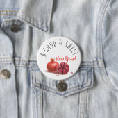 Ein gutes und süßes neues Jahr! Holiday Pomegranat Button (Beispiel)