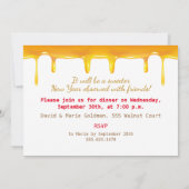 Ein gutes und süßes neues Jahr! Holiday Rosh Hasha Einladung (Rückseite)