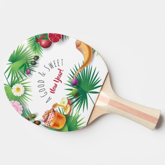 Ein gutes und süßes neues Jahr! Holiday Rosh Hasha Tischtennis Schläger (Seitenansicht)