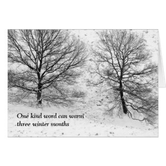 Ein gutes Wort kann sich warm machen