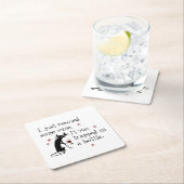 Ein gutes Zitat aus dem Wein mit schwarzer Katze g Rechteckiger Pappuntersetzer (Vor Ort)