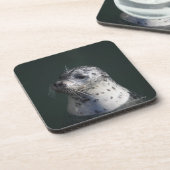 Ein Hafen-Siegel Getränkeuntersetzer (Linke Seite)