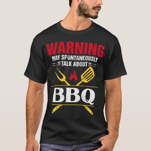 Ein Hähnchen und eine GRILLEN Grillfleisch T-Shirt (Vorderseite)