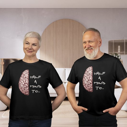 Ein halber Mind Shirt Dunkler T - Shirt