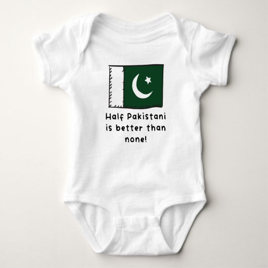 Ein halber Pakistaner ist besser als kein lustiges Baby Strampler (Vorderseite)