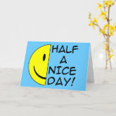 Ein halber Tag schöner lustiger Grußkarten-Spaß Karte (Gelbe Blume)