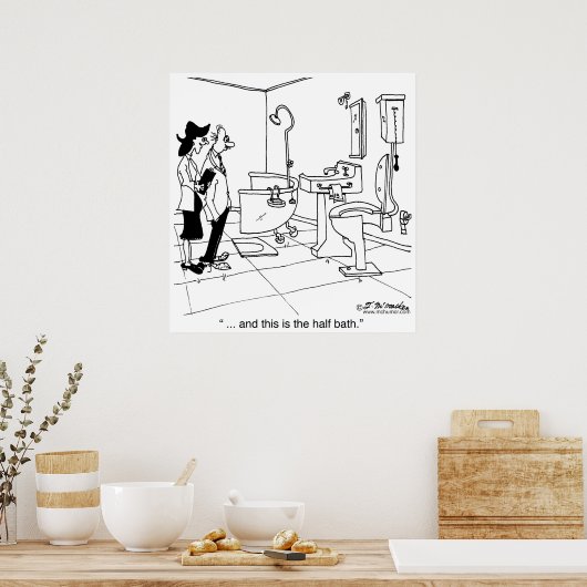 Ein halbes Bad Poster (Küche)