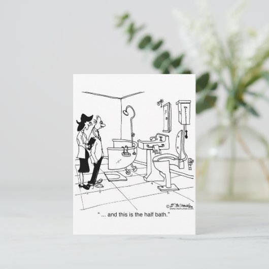 Ein halbes Bad Postkarte (Stehend Vorderseite)