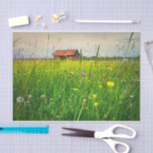 Ein Halcyon-Stall, gequetscht in einer Wildblume W Seidenpapier (Handwerk)