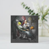 Ein Halloween-Abend auf der Zahnarztkarte Karte (Stehend Vorderseite)