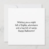 Ein Halloween-Abend auf der Zahnarztkarte Karte (Rückseite)