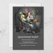 Ein Halloween-Abend bei der Zahnarzteinladung Einladung (Vorderseite)