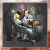 Ein Halloween-Abend beim Zahnarzt Fensteraufkleber (Blatt 2)