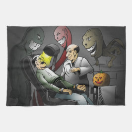 Ein Halloween-Abend beim Zahnarzt Geschirrtuch