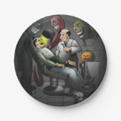 Ein Halloween-Abend beim Zahnarzt Pappteller (Vorderseite)