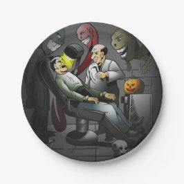 Ein Halloween-Abend beim Zahnarzt Pappteller