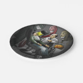 Ein Halloween-Abend beim Zahnarzt Pappteller (Schrägansicht)