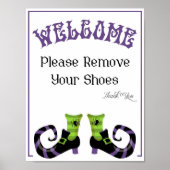 Ein Halloween Bitte Schuhe Entfernen Schild (Vorne)