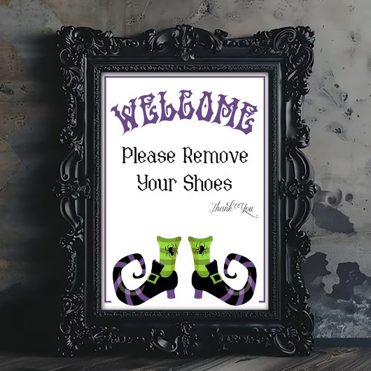 Ein Halloween Bitte Schuhe Entfernen Schild