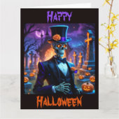 Ein Halloween-Groom Karte (Gelbe Blume)
