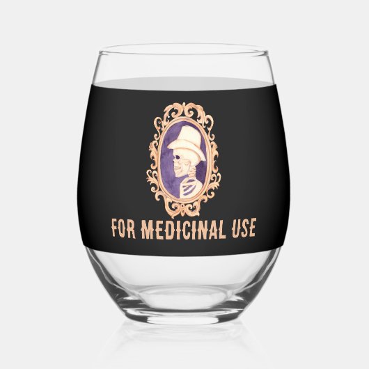 Ein Halloween-Portrait: Stemless Wine Glass Weinglas Ohne Stiel