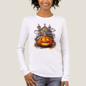 Ein Halloween Pumpkin House Tri-Blend Shirt (Vorderseite)