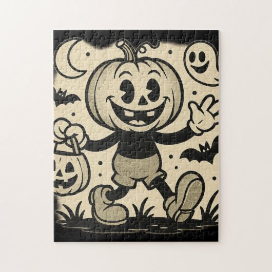 Ein Halloween-Puzzle mit retro Comic-Book-Atmosphä Puzzle (Vertikal)