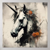 Ein Halloween Unicorn Poster (Vorne)