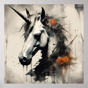 Ein Halloween Unicorn Poster