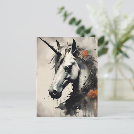 Ein Halloween Unicorn Postkarte (Stehend Vorderseite)