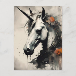 Ein Halloween Unicorn Postkarte