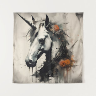 Ein Halloween Unicorn Wandteppich