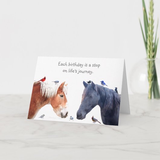 Ein Halt auf der Reise des Lebens: Alles Gute zum Karte (Vorderseite)