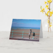 Ein Halt auf der Weise. Kunst-Gruß-Karte Karte (Gelbe Blume)