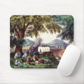 Ein Halt durch den Straßenrand Mousepad (Mit Mouse)