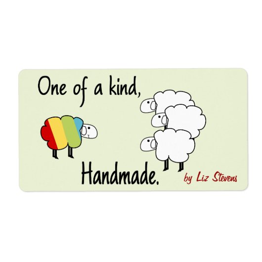 Ein handgemachtes Etikett (Vorne)