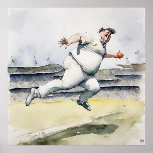 Ein Handgriff - ArchivCricket-Druck Poster (Vorne)