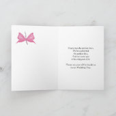 Ein handwerklicher Look Junior Bridesmaid Einladun Dankeskarte (Innenseite)