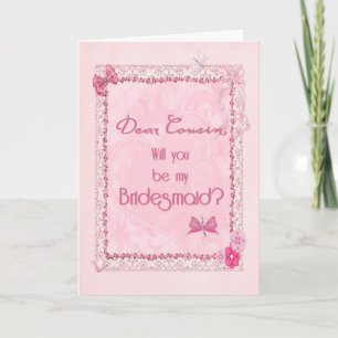 Ein handwerkliches Aussehen Bridesmaid-Einladung Dankeskarte