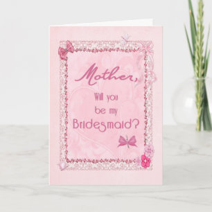 Ein handwerkliches Aussehen Bridesmaid-Einladung Dankeskarte