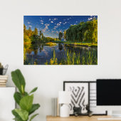 Ein Hang des Flathead fängt morgens Poster (Heimbüro)