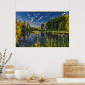 Ein Hang des Flathead fängt morgens Poster (Küche)