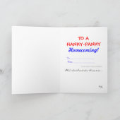 Ein Hanky-Panky Homecoming Karte (Innenseite)