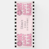Ein Happy Babe Happy Face Pink Banner (Vertikal)