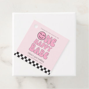 Ein Happy Babe Happy Face Pink Geschenkanhänger